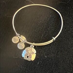 Alex and Ani sand dollar charm bracelet.silver tone, 2016